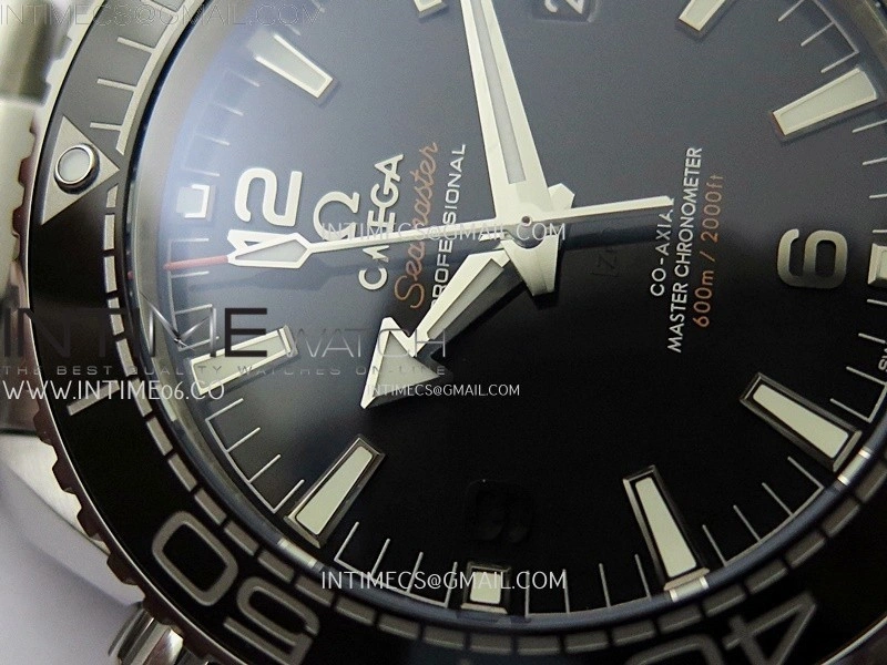 Planet Ocean 43.5mm Black Ceramic Bezel SS SCF 1:1 Best Edition Black Dial on SS Bracelet A8900